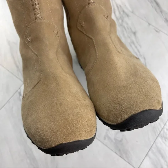 •Sorel Womens 8 Tan Sand Beige Maribel Suede Boots Thinsulate Waterproof - Picture 4 of 13